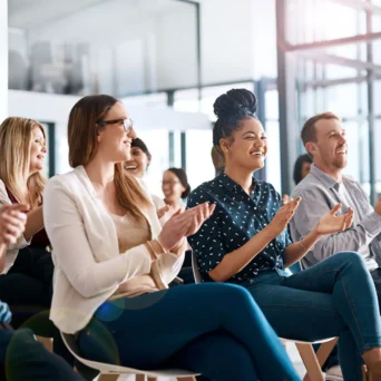 Clapping at meeting